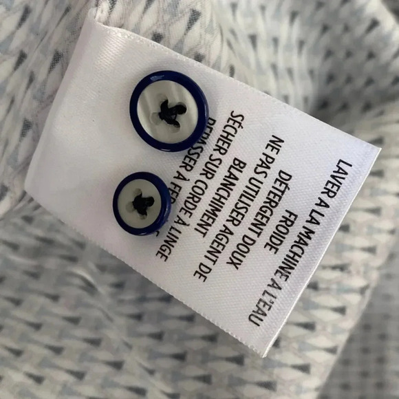 Robert Graham, Long Sleeve Button Down Shirt, Blue, White - Picture 9 of 9